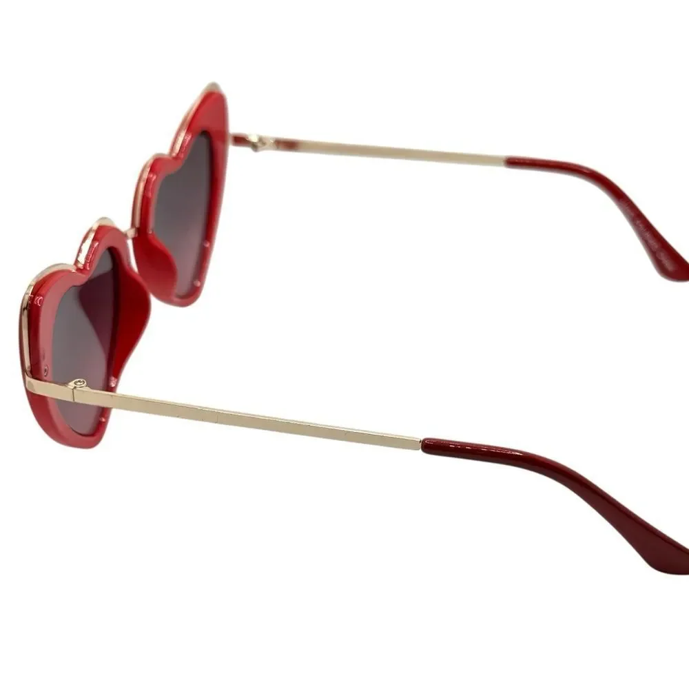 Heart-Shaped Red Sunglasses